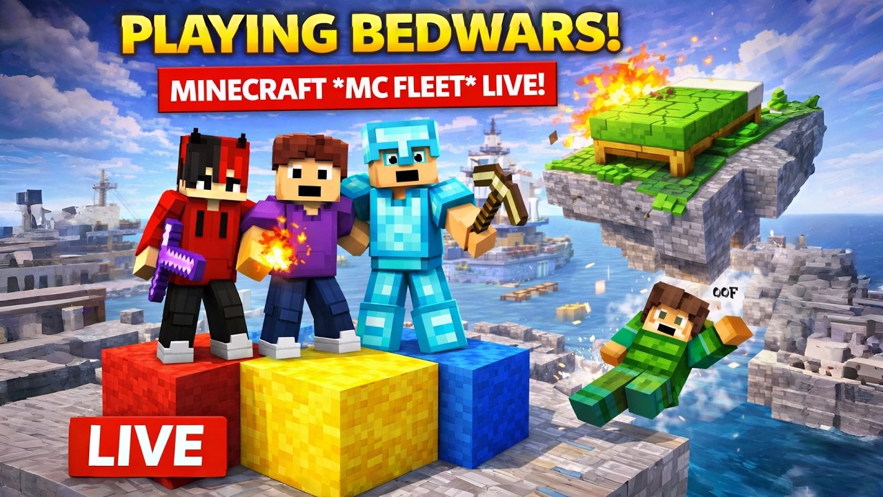 🔥 Playing BedWars on MC Fleet! 😈 | Insane Clutches & PvP Fights #minecraft #smp #bedwars