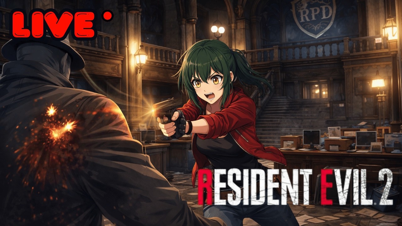 JOGANDO COM UMA MULHER PORÉM NO MODO HARD - RESIDENT EVIL 2 REMAKE (HARD)