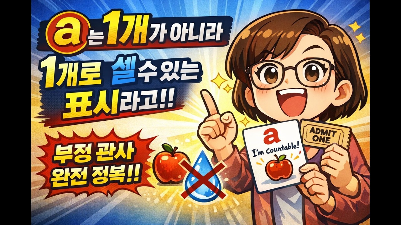 'a'는 '한 개 단위'로 셀 수 있는 물건이라는 표시다!