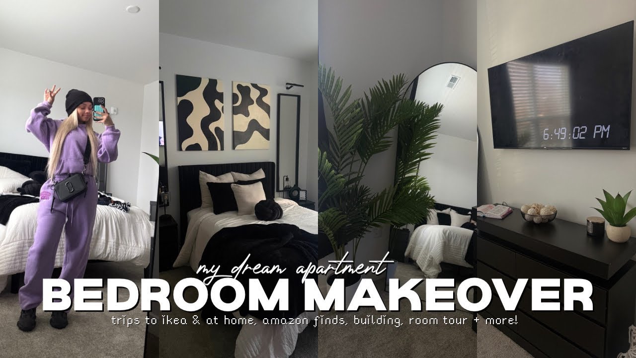 moving vlog 📦 | EXTREME BEDROOM MAKEOVER: modern & cozy apartment + tour