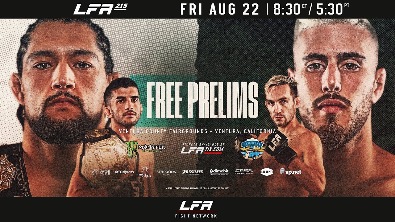 LFA 215 Prelims *live* | Three live and free fights | LFA MMA