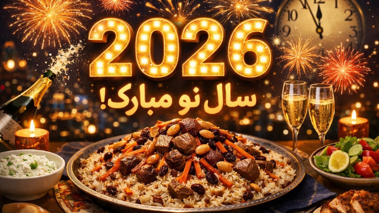 NEW YEAR 2026SPECIAL FEAST🎆🎇🇮🇩 شب سال نو ۲۰۲۶ 🎆سفره‌ مخصوص سال نو MALAM TAHUN BARUMAKANAN ISTIMEWA
