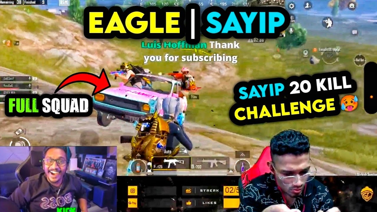 ഓടിനടന്ന് Kill എടുത്ത Match 🥵OP Gameplay 🔥| Eagle | Sayip Combo 💥ഇജാതി കളി | BGMI