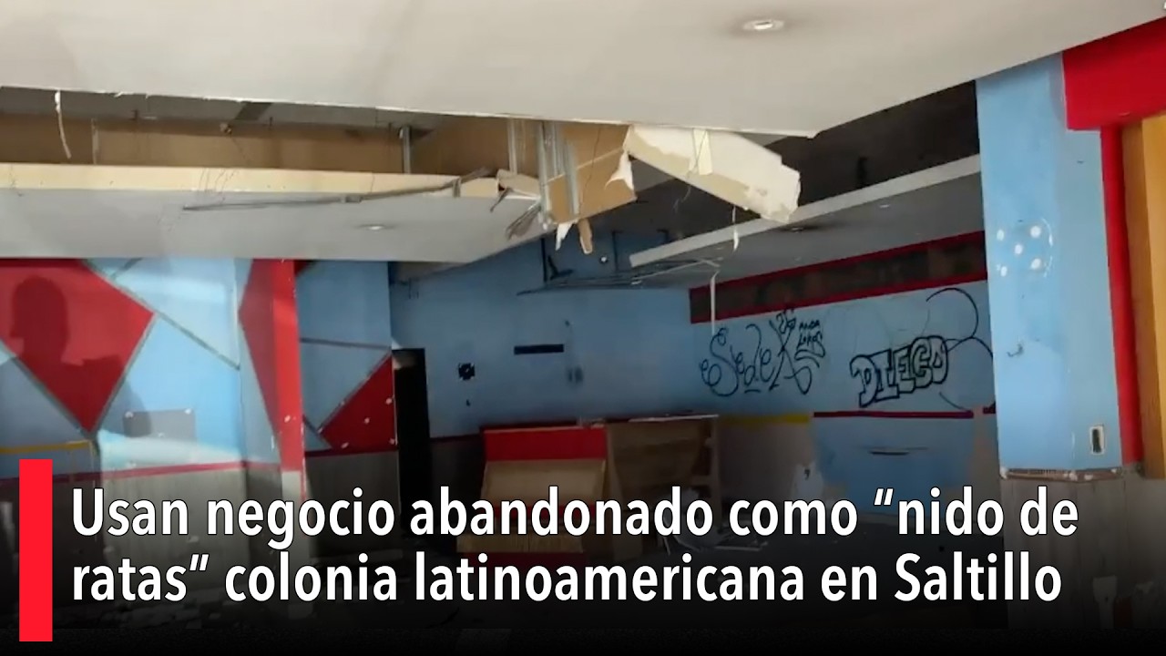 Usan negocio abandonado como “nido de ratas” colonia latinoamericana en Saltillo