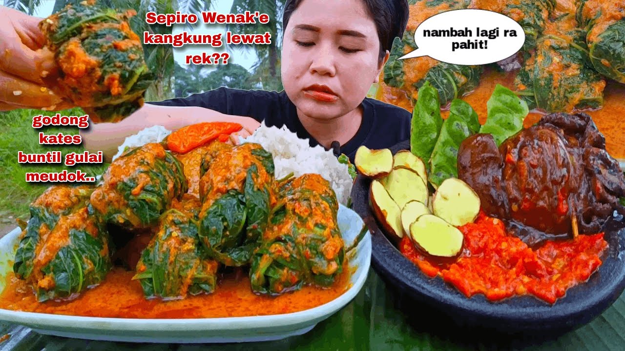 SEDAP GURIH TERNYATA ⁉️ BUNTIL DAUN PEPAYA CUMI BAKAR LALAPAN JENGKOL MENTAH CAMPUR PETE SAMBAL