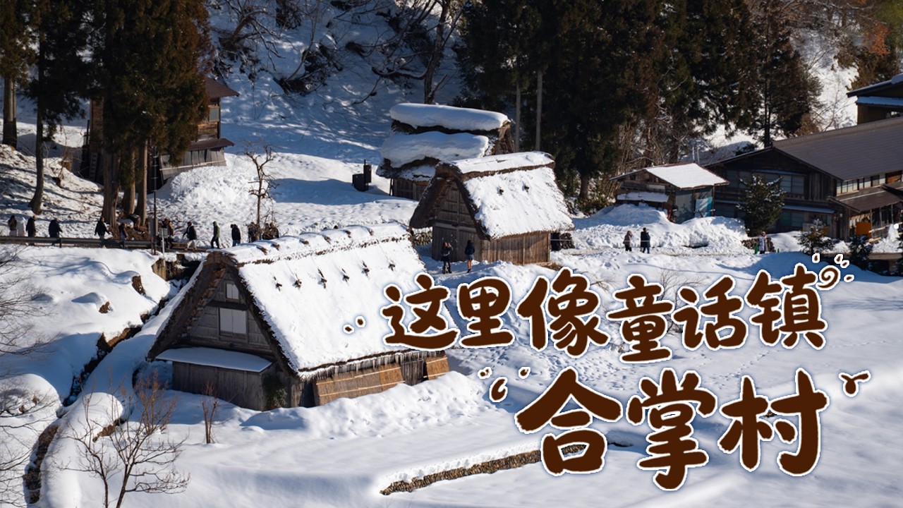 白川乡行记，白雪皑皑的合掌村像童话