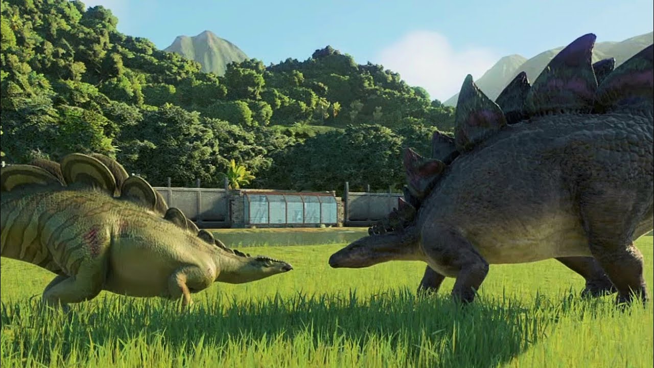 Stegosaurus VS Wuerhosaurus - Jurassic World Evolution 2