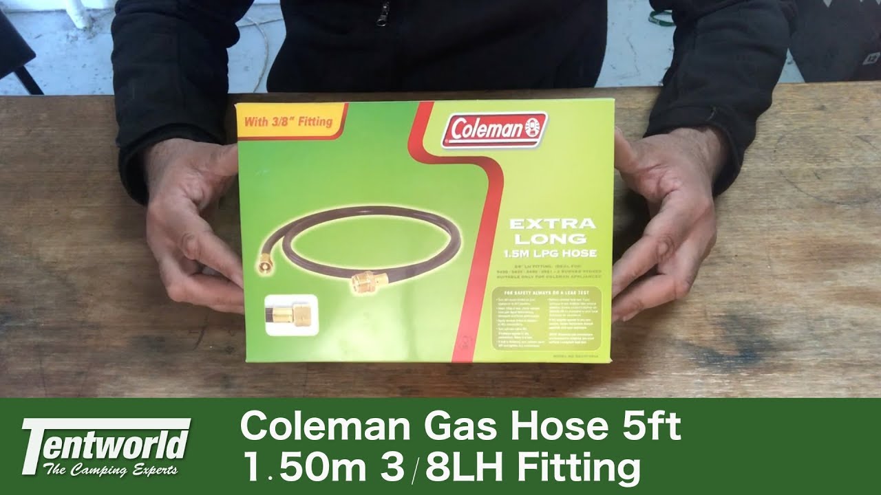 Coleman 5ft Gas Hose 3/8 LH to BOM & POL to BOM Fittings - Know Your Gas Connections!