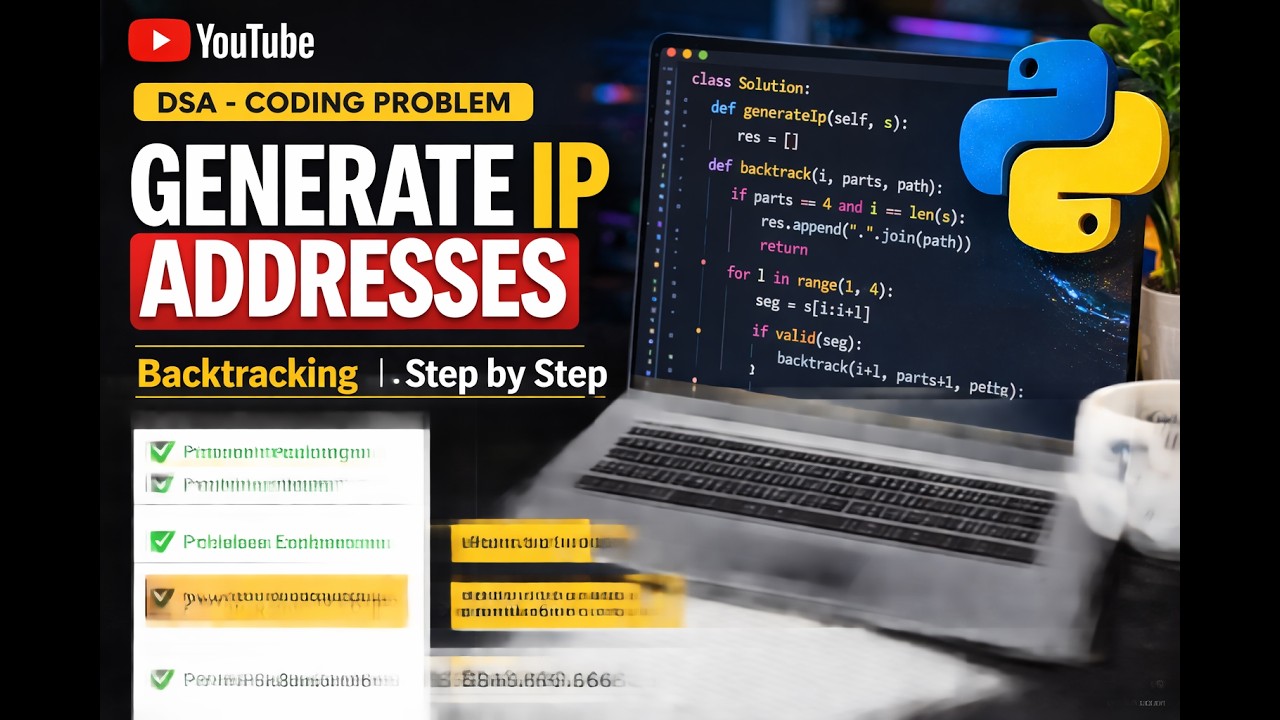 GFG Generate IP Addresses | Backtracking Explained | DSA Coding Interview Problem #gfg #dsa #coding