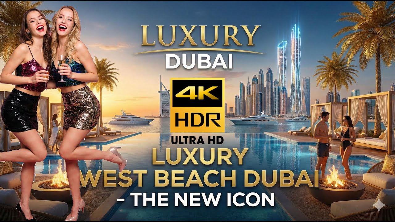 Walking the Hidden Side of Palm Jumeirah 🌴 | West Palm Beach Dubai 4K Sunset Walk