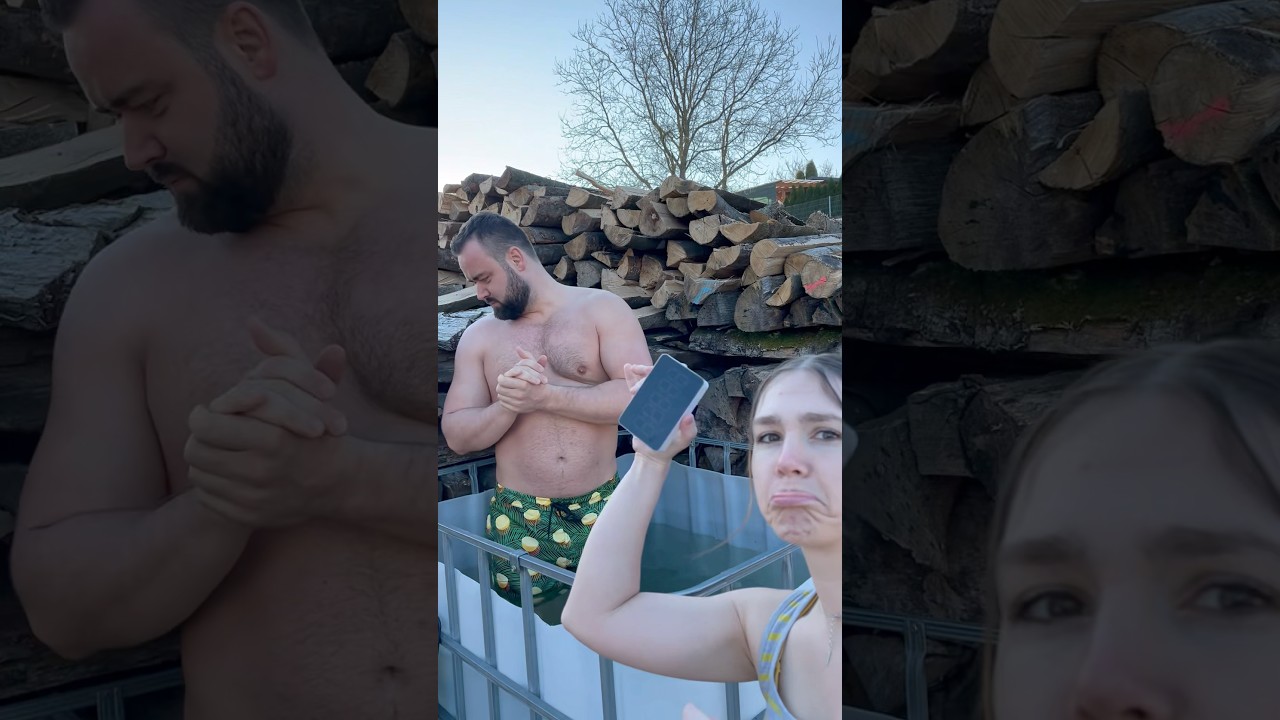 Eisbaden🧊🛀🏼👩🏼&zwj;❤️&zwj;👨🏽Tag80in2025. 9,7Grad-10Min. 08:10inDE. #icebath #coldwatertherapy #eisbad