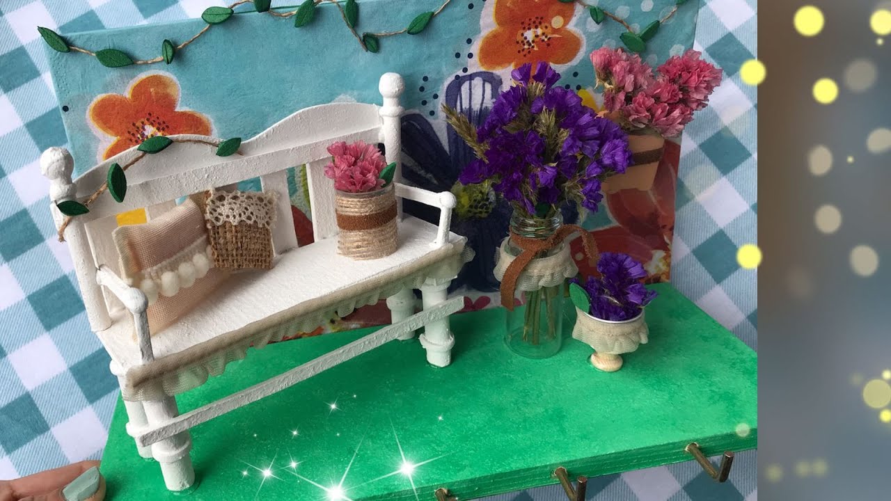Miniatura silla jardín/ portallaves super fácil y muy decorativo /diy crafts ✨✨