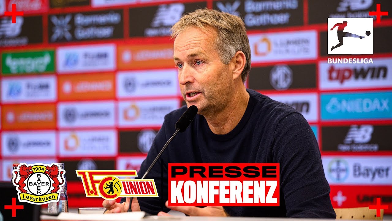 Pressekonferenz mit Kasper Hjulmand vor Bayer 04 Leverkusen 🆚 Union Berlin | Bundesliga, 6. Spieltag
