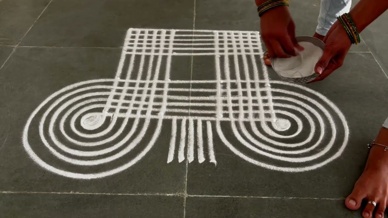 Easy padikolam designs| Simple muggulu designs| easy rangoli designs| Beginners kolam