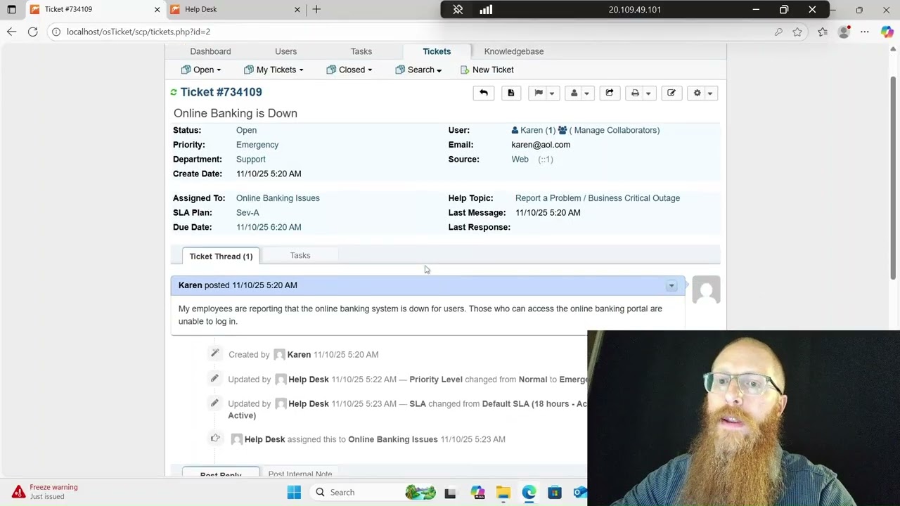 osTicket in Action End to End Ticket Management and Helpdesk Workflow Simulation