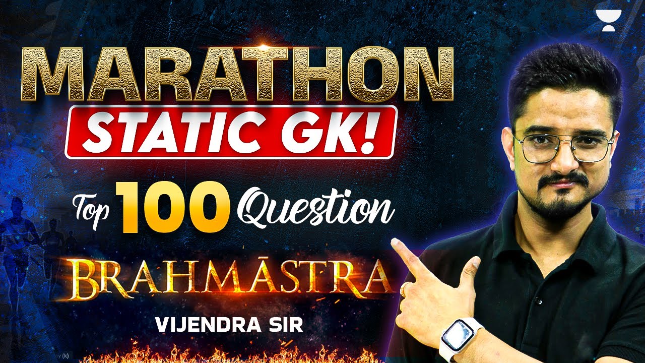 Static GK Marathon | Top 100 Questions  | MHCET LLB | CUET PG LLB 2024 #vijendrasingh