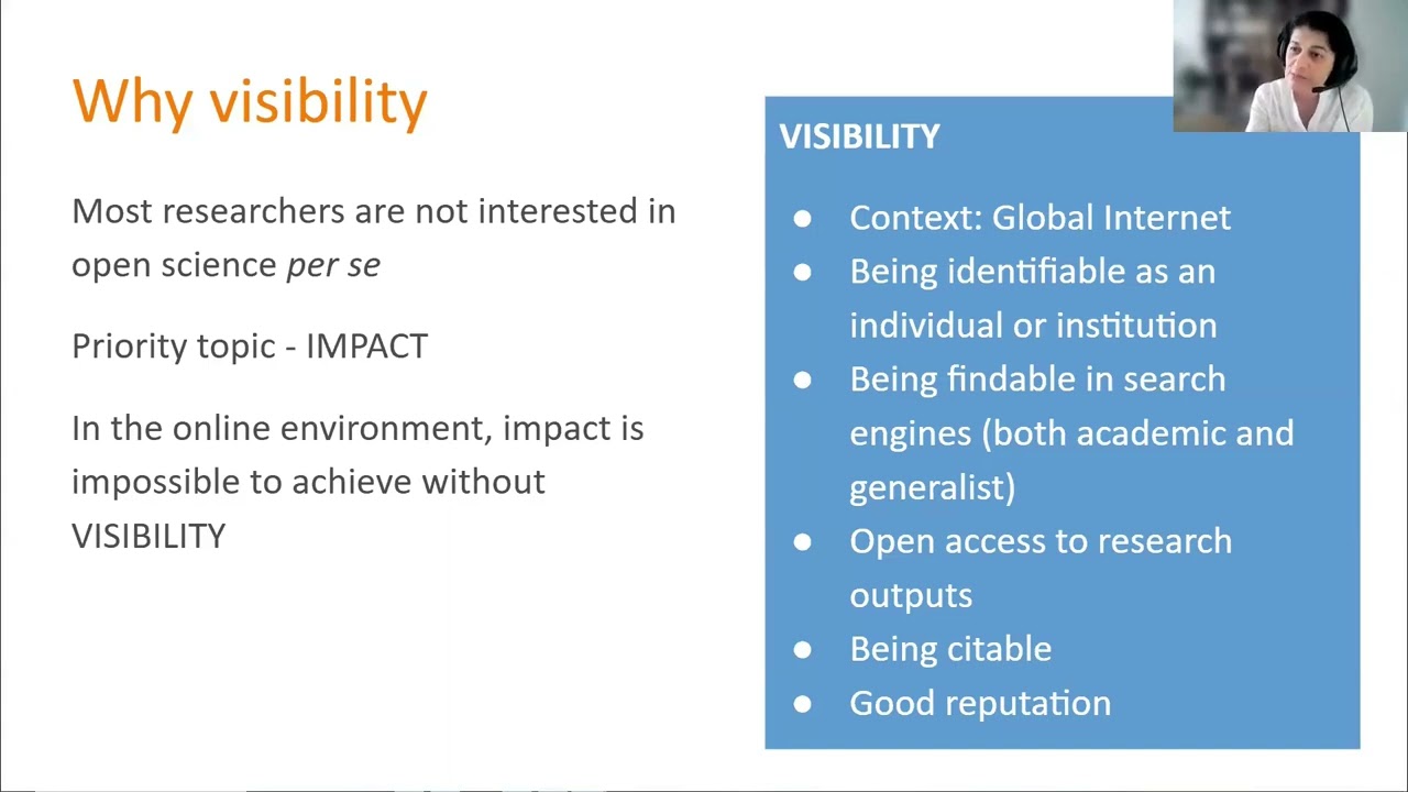 Strategies to boost the visibility of researchers, institutions, research outputs and activities