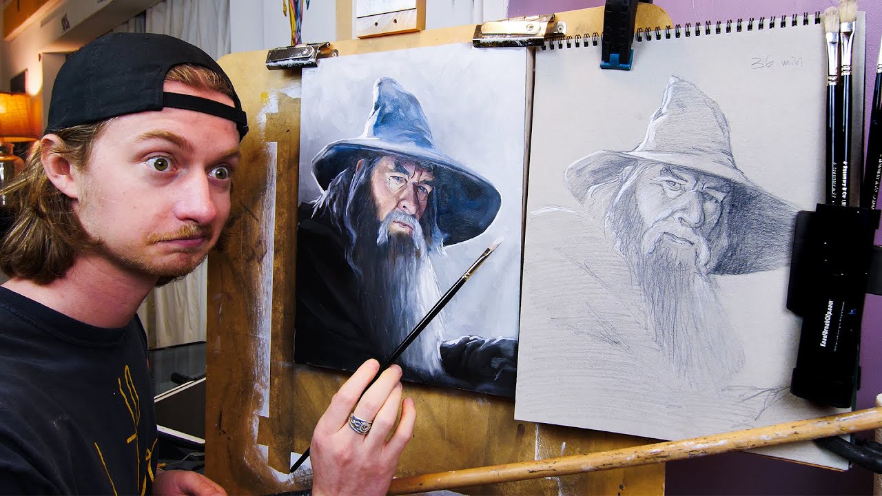 GETTING BETTER AT ART! - Painting Gandalf