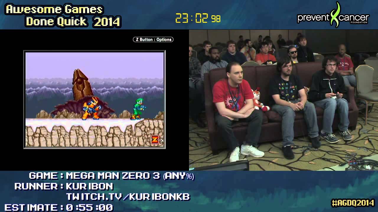 Mega Man Zero 3 :: SPEED RUN (0:43:39) [GB Player] Live by Kuribon #AGDQ 2014