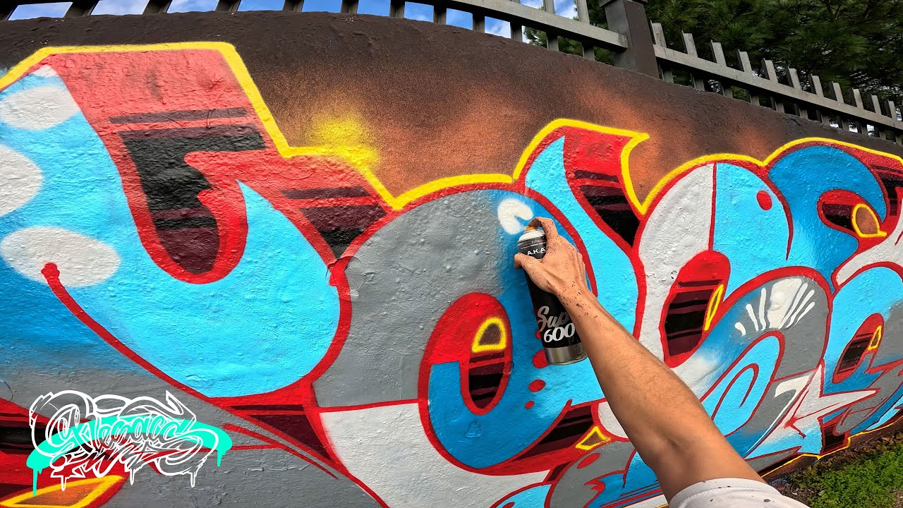 💣 Classic Graffiti Letters Ft. Acek 💣 [ Blue, Grey & Red Color Combo ]