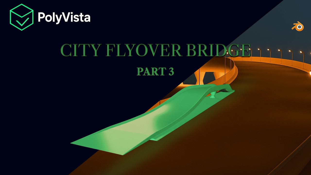 city flyover bridge PART 3 #blender #bridge #model #youtube