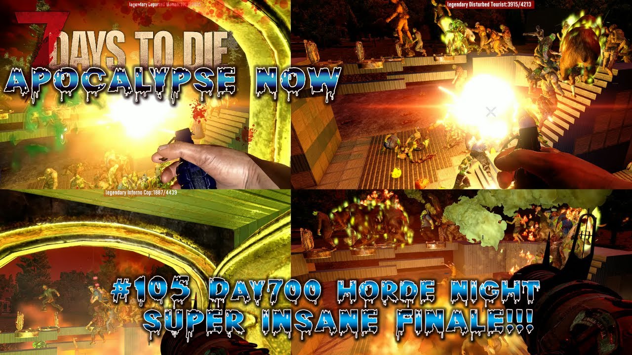 Apocalypse Now | EPIC INSANE Legendary BOSS Horde Night Finale! | 7 Days to Die | Alpha 20 | s6ep105