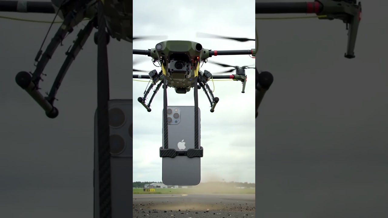 Drone Gives an iPhone the Ultimate Lift-Off 🚁📱 | #shorts #drone #technology