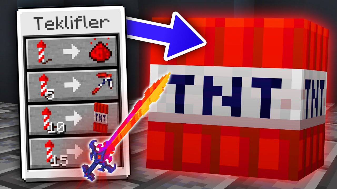 Minecraft ama BLOKLARLA TAKAS YAPABİLİYORUM!