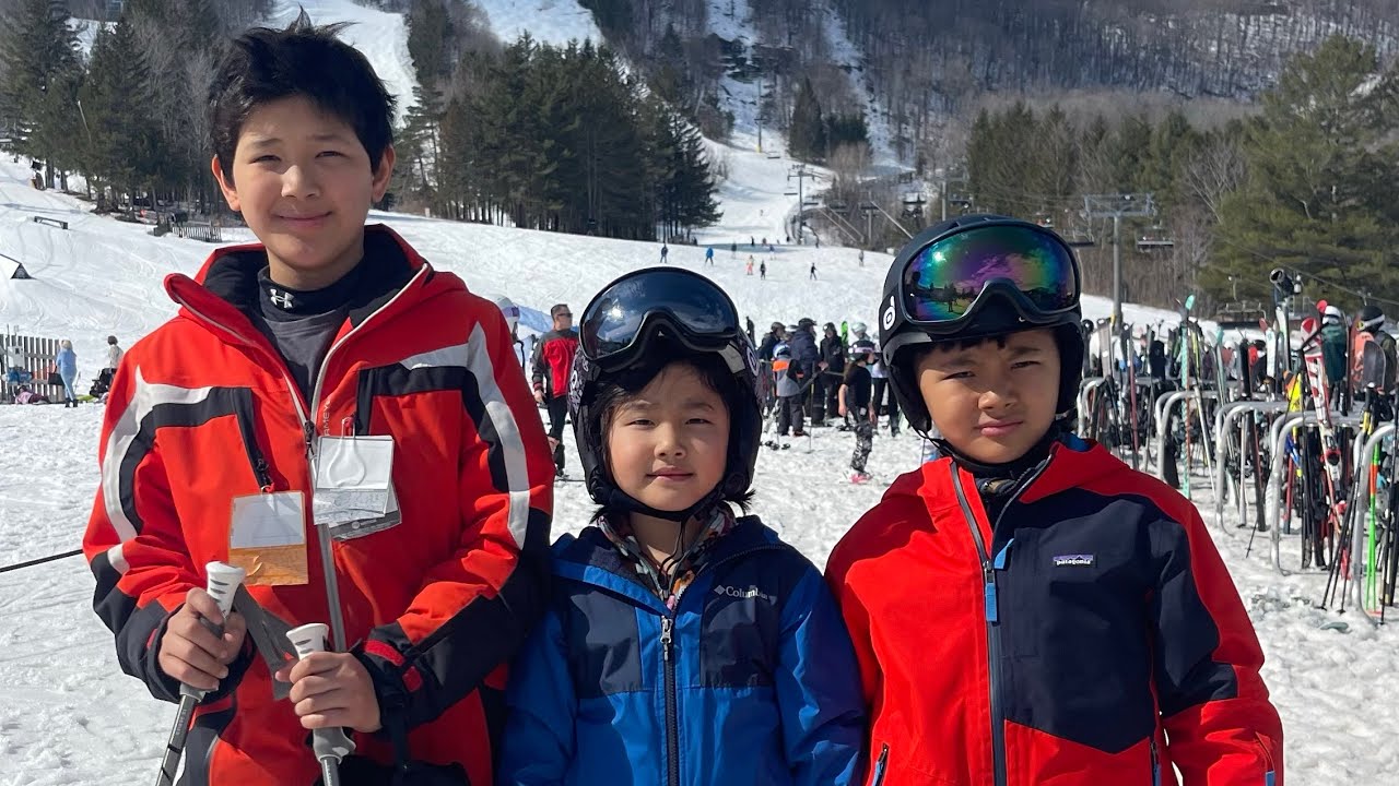Kids had fun skiing at Hunter Mountain 