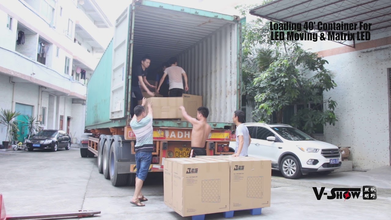 Loading 40' Container For LED Moving &Matrix LED