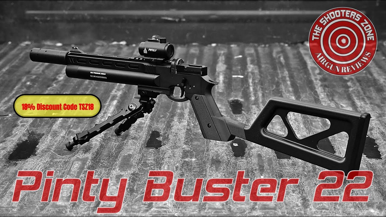 Винтовка Pinty Buster 22 с прикладом Z Axis и модульным модератором Buck Rail.