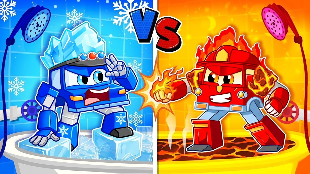 Desafío frío vs caliente | ¿Quién es el ganador en el desafío de la litera | RoboSquad