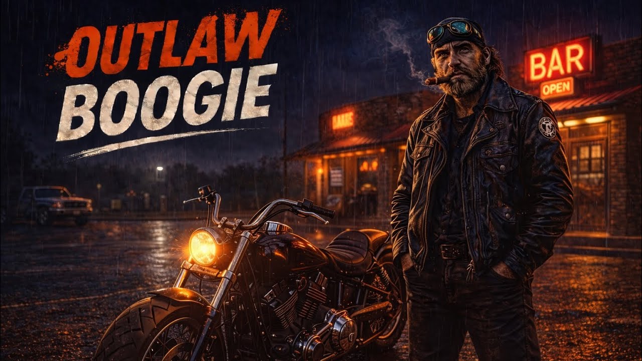 Outlaw Boogie &ndash; 1 Hour of Dark Blues Rock Instrumental | Biker Night Ride 🔥