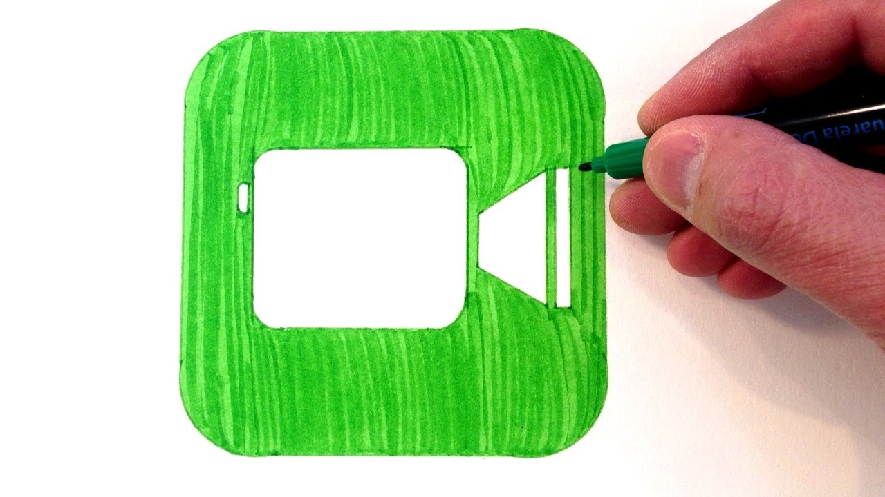 How to Draw the Facetime App Logo