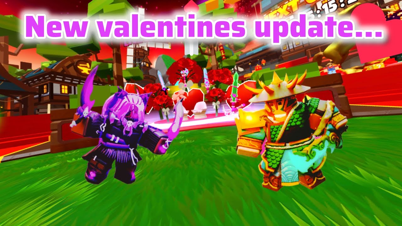 The new valentines update is here… (Roblox Bedwars.)