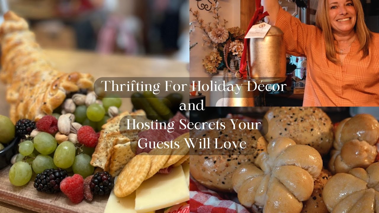 Thrift with Me and Hosting Secrets (Your guests will LOVE) #holiday #charcuterieboard #diy #hosting