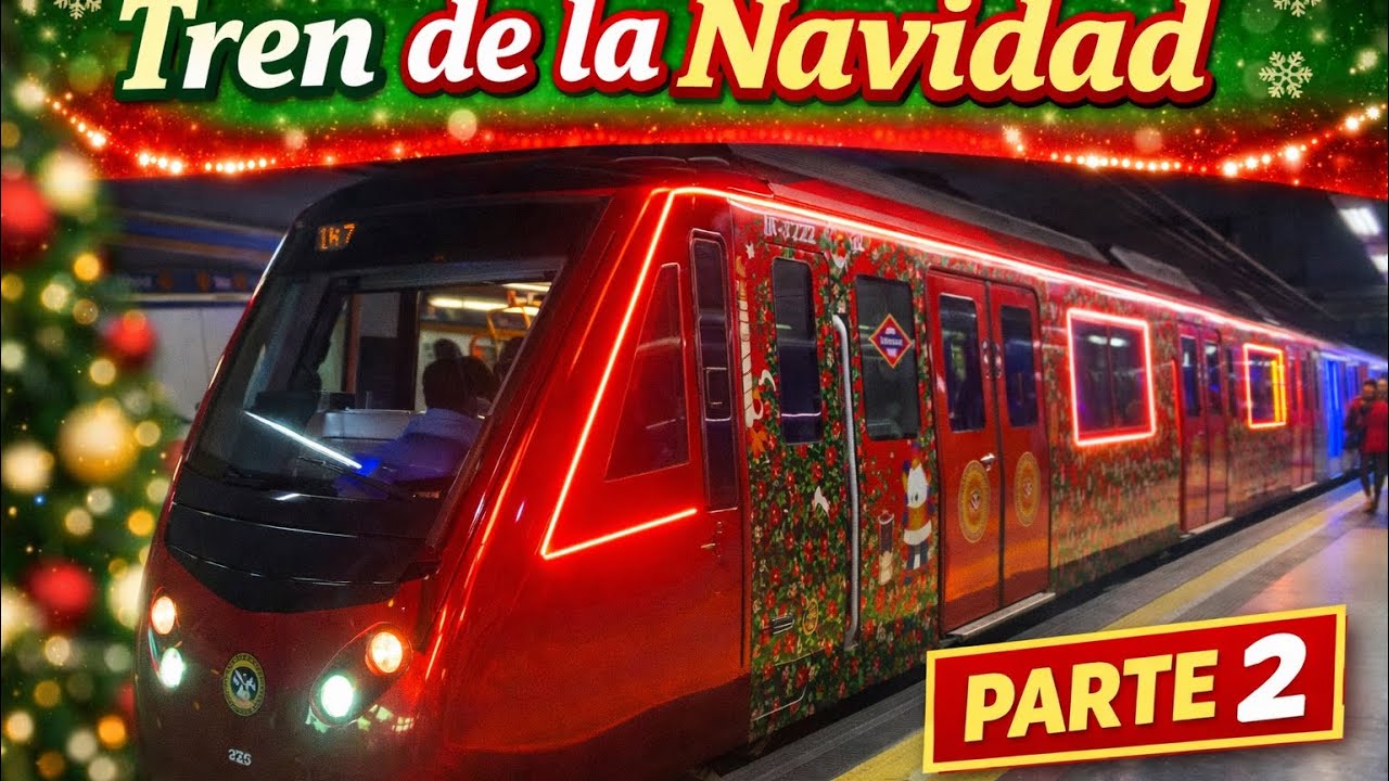 🎄Último viaje del año: Así circula el Metro de Navidad en Madrid – Parte 2 🚇✨