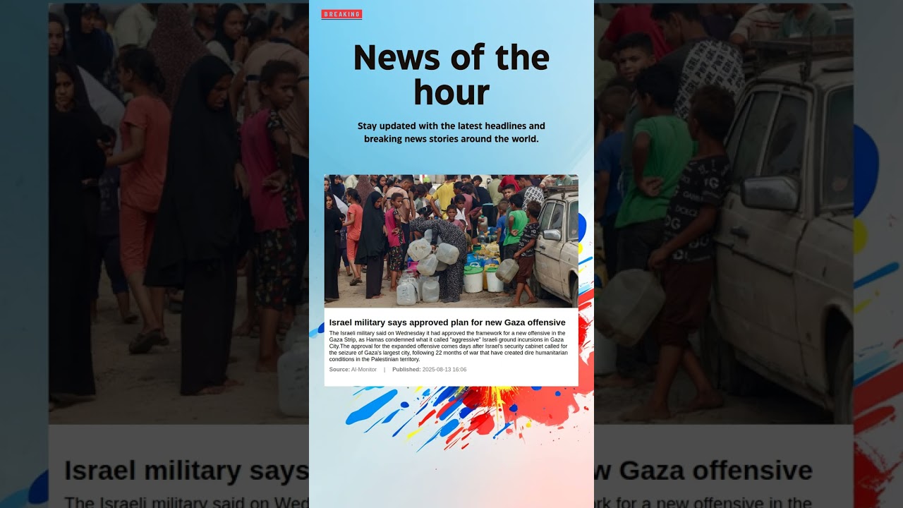 Breaking News: Israel military says approved plan for new Gaza offensive #War