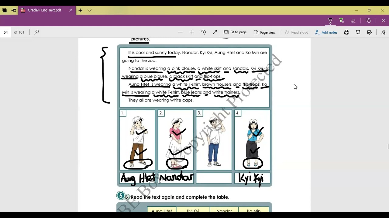 Grade(4) English Unit(7) Lesson (1) 5A, 5B