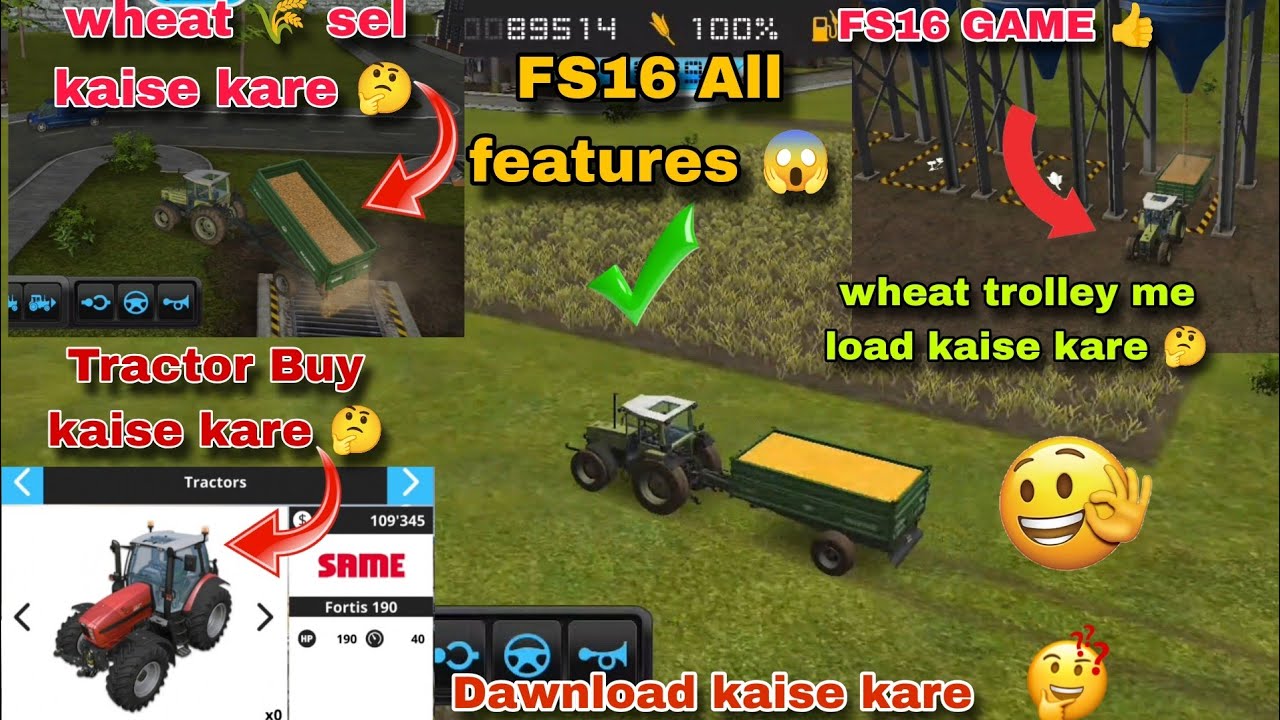 Bahut hi धमाकेदार video New part 😍 Fs16 game best farming features 😲 Indian life 😱 