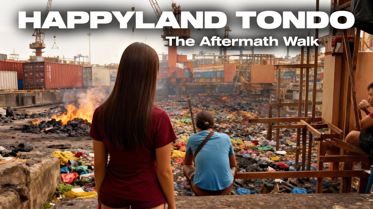 Walking the HappyLand Tondo Fire Ruins in Manila Philippines [4K HDR]