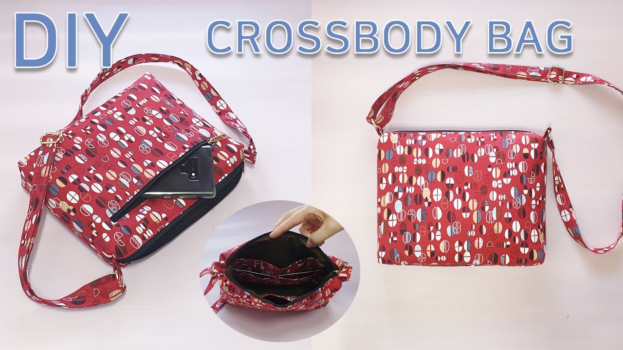 DIY Crossbody bag/Crossbody bag with card pocket/크로스백을 만드는 쉬운방법/가방만들기 [JSDAILY]