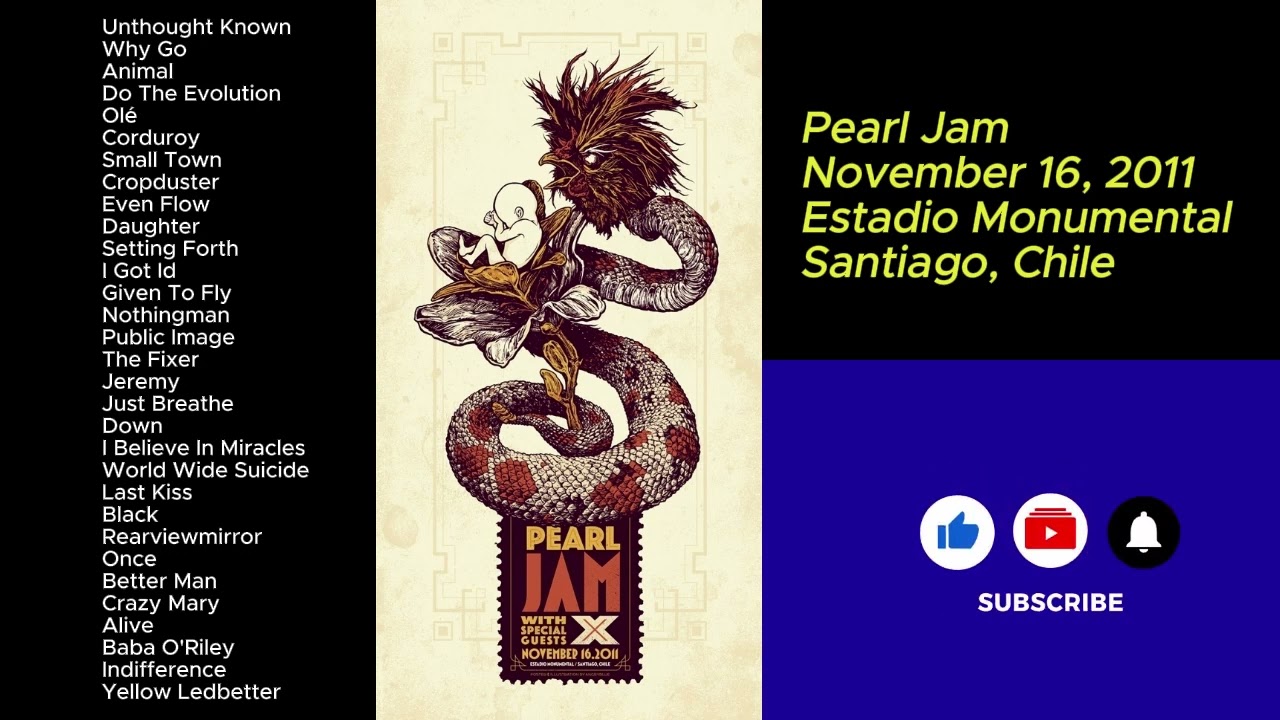 Pearl Jam November 18, 2011 Lima Peru Full Show LIVE Music Concert Estadio San Marcos PJ20 Grunge PJ