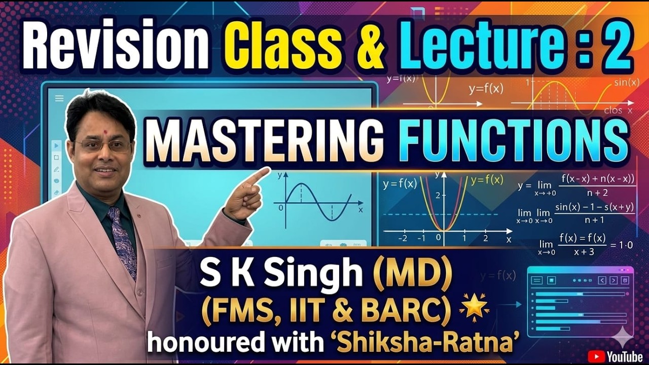 Maths Revision: Relation & Function | (FMS, IIT & BARC)* #Relation and Function #SKSingh(MD) #IITJEE