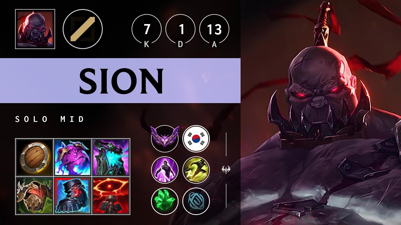 Sion Mid vs Orianna - KR Master Patch 25.13