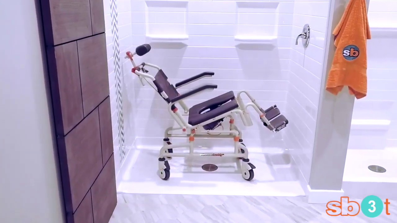ShowerBuddy SB3T Roll In Buddy with Tilt In Spare Mobile Shower Commode