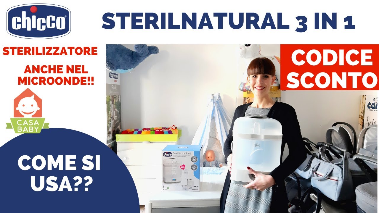 CHICCO STERILNATURAL 3IN1 STERILIZZATORE: Come si usa e CODICE SCONTO
