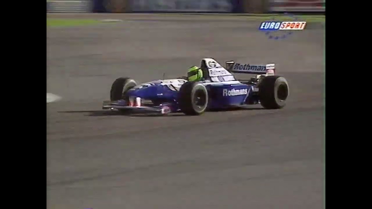 Guy Smith Williams FW17 Test at Silverstone (snippet) [1995, Eurosport]