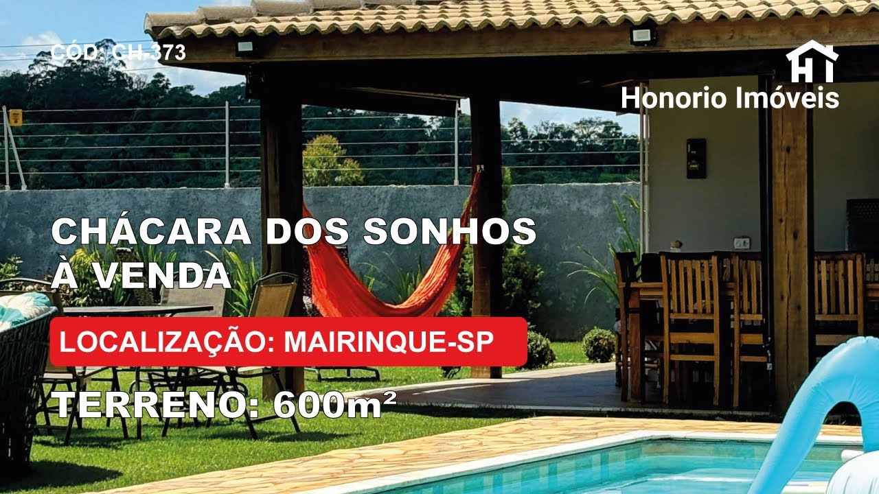 CHÁCARA DOS SONHOS À VENDA EM MAIRINQUE - SP | 3 Quartos (1 Suíte) | 600 m²