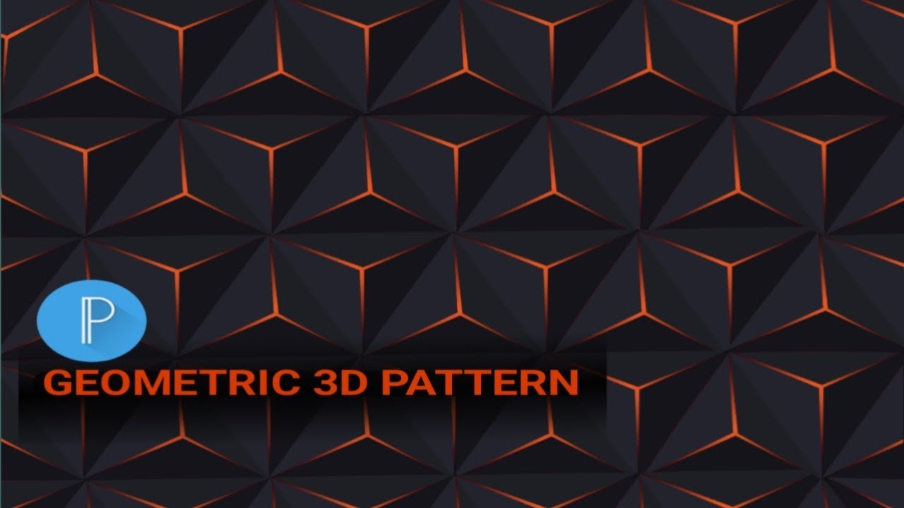 Geometric 3D Pattern in pixellab with Basic Shapes // background design //pixellab tutorial.